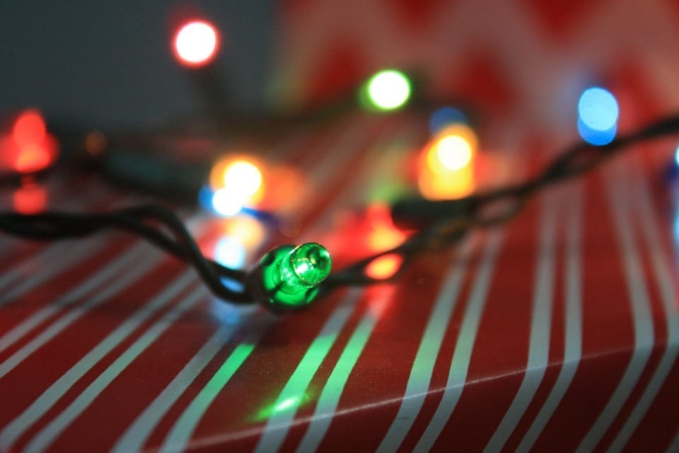 colored string lights