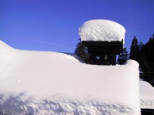 snowy house