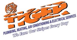 Trust Tiger Logo - Plumbing, heating, air conditioning & Electrical Services. We Earn Our Stripes Every Day. 