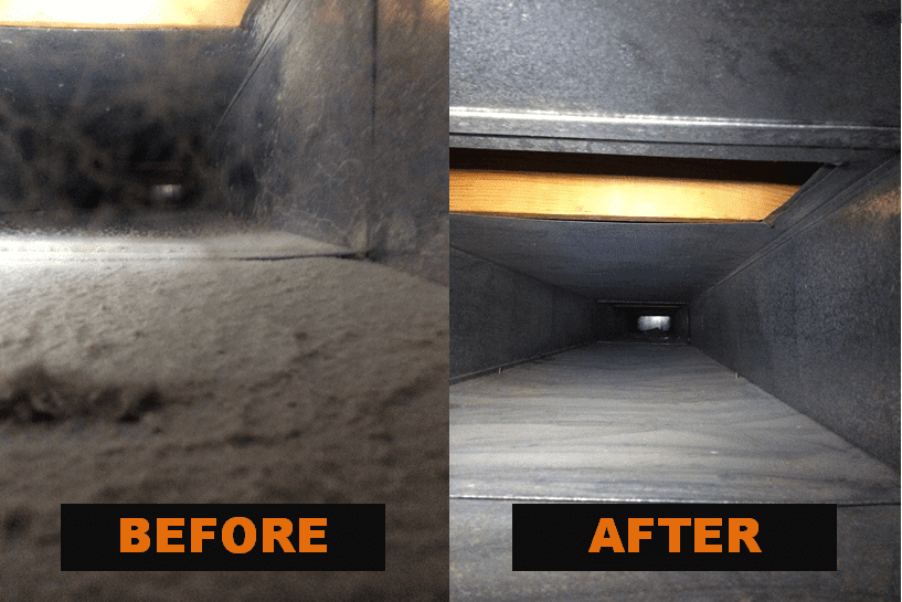 air quality duct cleaning before and after